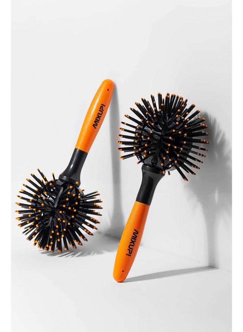 Mixup! 3D Bomb Curl Spherical Detangling Hair Brush for Curly Hair Styling - Image 1